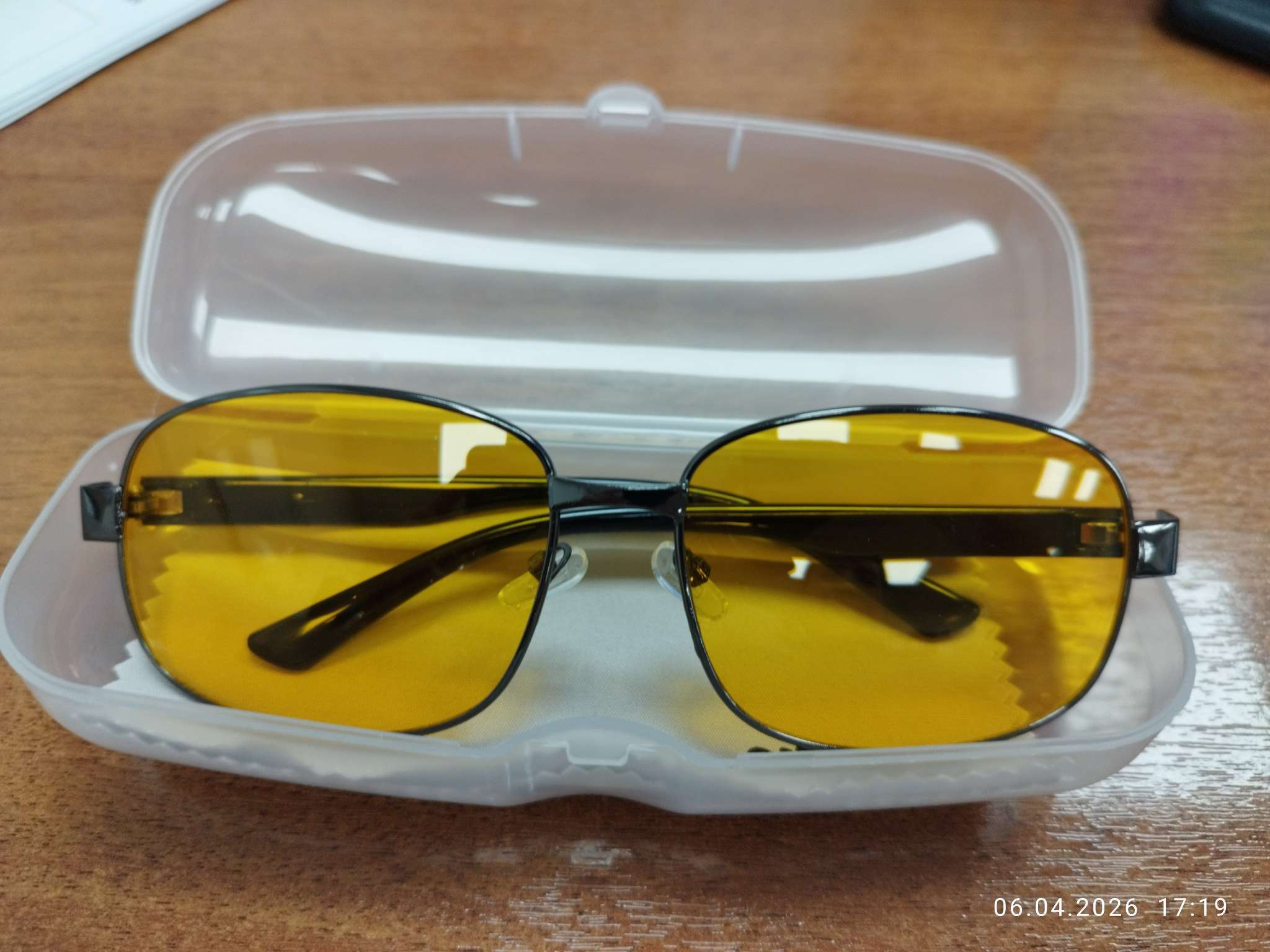 Фотография покупателя товара Очки для водителя, жёлтая линза, чёрный - Фото 2