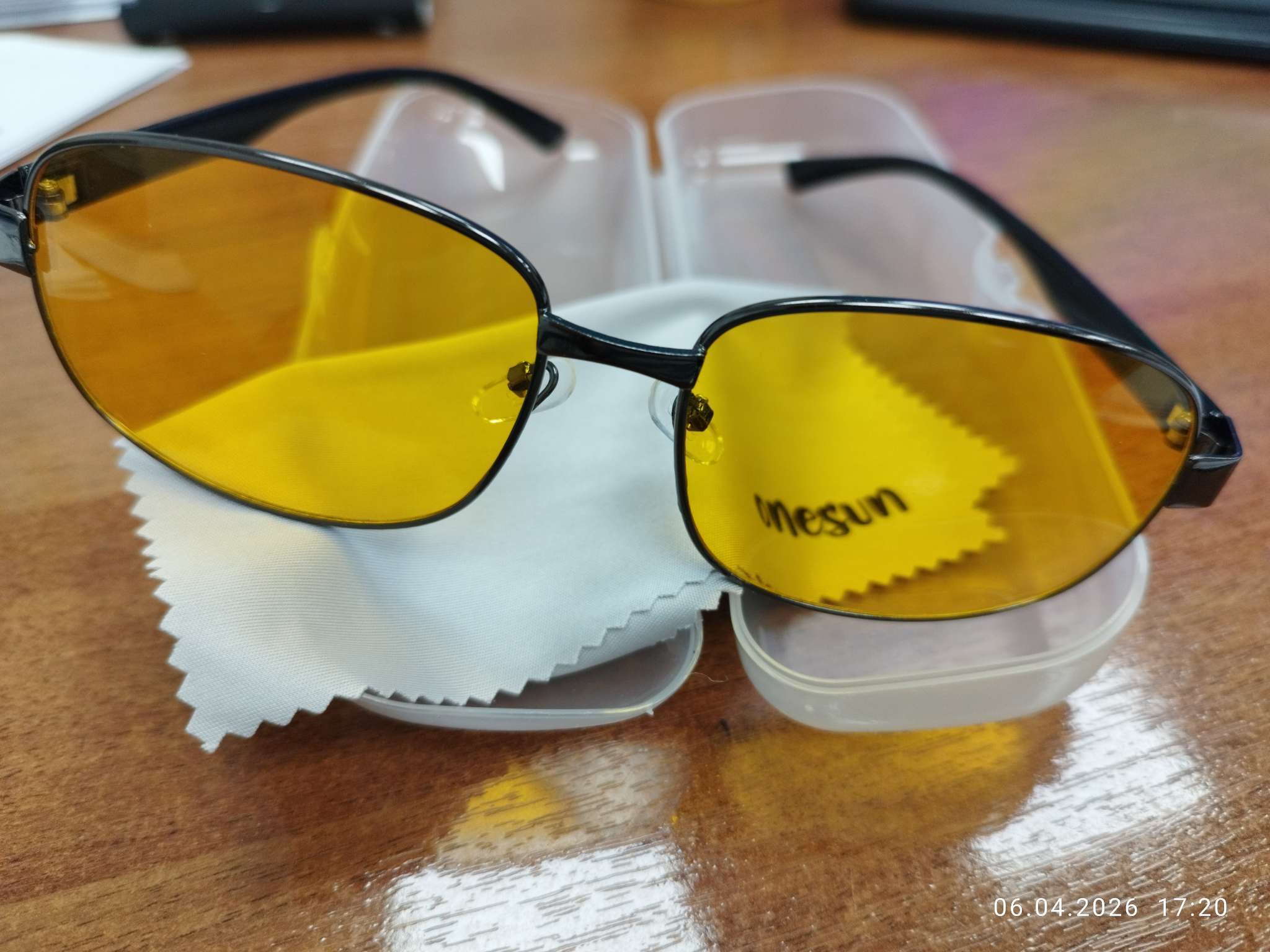 Фотография покупателя товара Очки для водителя, жёлтая линза, чёрный - Фото 3