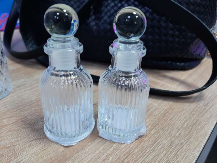 Фотография покупателя товара Банка для сыпучих Доляна «Афина», 40 мл, 4.2×10 см, стекло, прозрачная - Фото 2