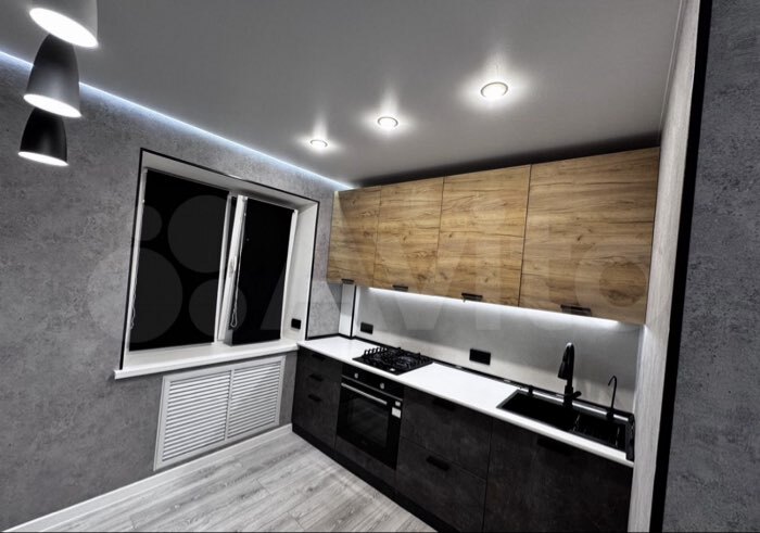 Фотография покупателя товара Кухонный гарнитур угловой «Рио» New, 1600×2000 мм, цвет бетон свет/бетон тёмный/графит/кастилло - Фото 1