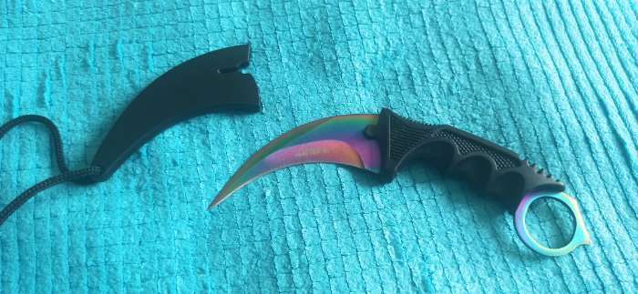 Фотография покупателя товара Нож-керамбит "Коготь орла" 20см, клинок 90мм/2,2мм, черная паутина - Фото 1