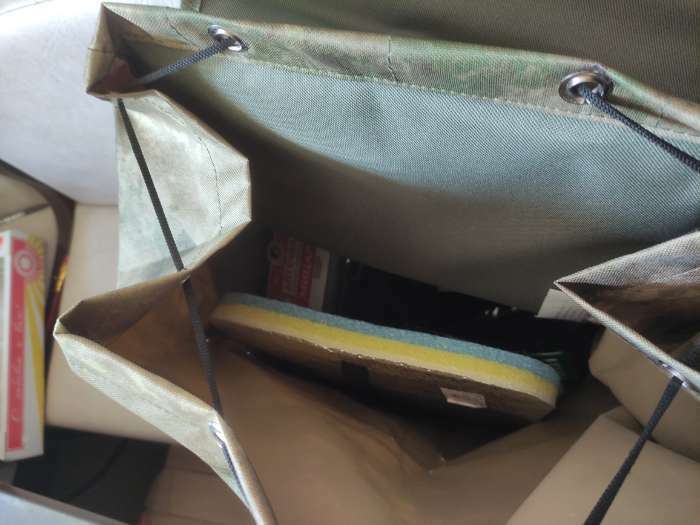 Фотография покупателя товара Рюкзак туристический, 55 л, отдел на шнурке, 3 наружных кармана, «ЗФТС», цвет бежевый - Фото 4