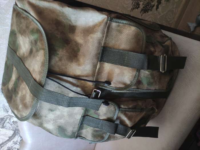 Фотография покупателя товара Рюкзак туристический, 55 л, отдел на шнурке, 3 наружных кармана, «ЗФТС», цвет бежевый - Фото 6