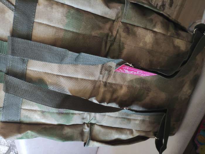 Фотография покупателя товара Рюкзак туристический, 55 л, отдел на шнурке, 3 наружных кармана, «ЗФТС», цвет бежевый - Фото 1