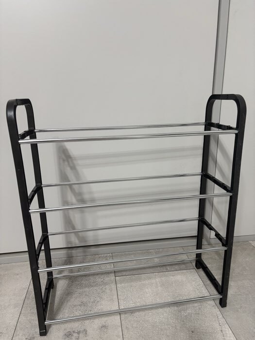 Фотография покупателя товара Полка для обуви Доляна, 4 яруса, 50×19×59 см, чёрная - Фото 134