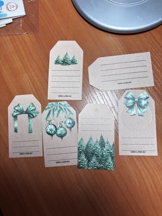 Фотография покупателя товара Шильдик декоративный в наборе «Крафтовый», 5×9 см, тиснение - Фото 3