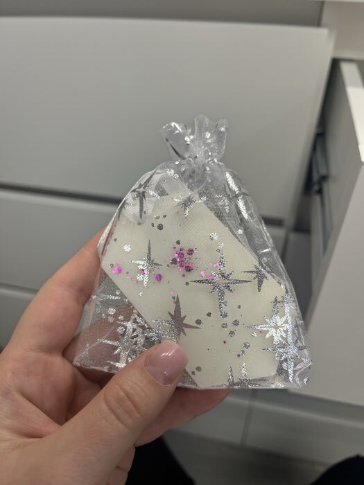 Фотография покупателя товара Набор мешочков подарочных «Звёздное сияние», 100 шт. 10×12 см, белый с серебром - Фото 1