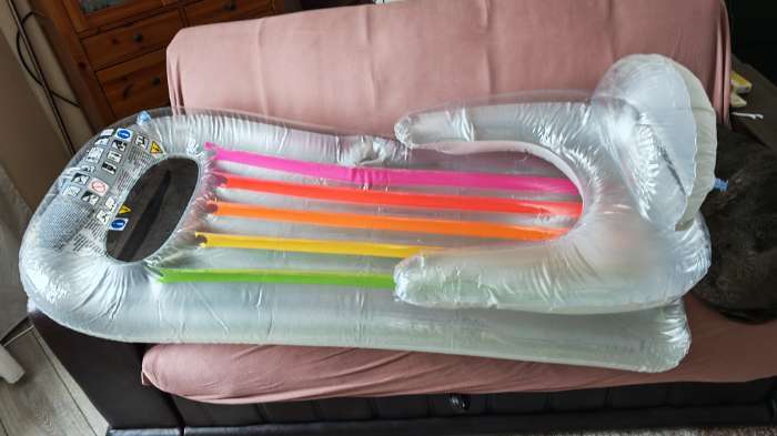 Фотография покупателя товара Матрас-кресло для плавания «Королевский», 160×85 см, МИКС, 58802NP INTEX - Фото 1