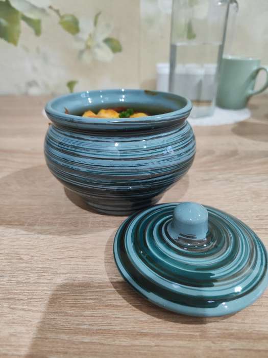 Фотография покупателя товара Горшочек для запекания фарфоровый Punto bianca, 500 мл - Фото 1