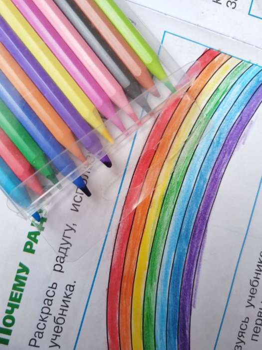 Фотография покупателя товара УЦЕНКА Карандаши 12цв Гамма «Мультики» пластиковые заточен., ПВХ, европодвес (251220211) - Фото 1