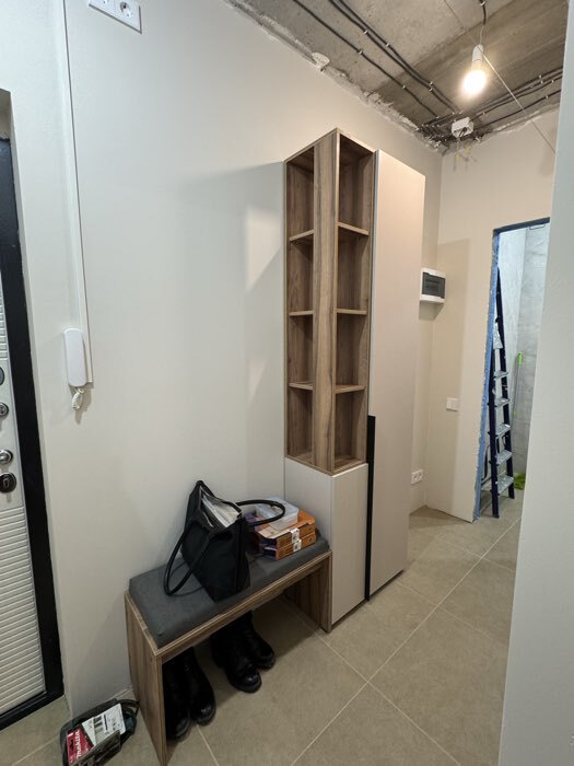 Фотография покупателя товара Шкаф - пенал «Чарли 5.2», левый, 651×350×2205 мм, цвет кашемир/авелано - Фото 1