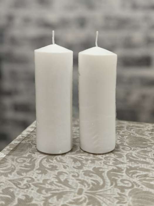 Фотография покупателя товара Свеча - цилиндр, 5×15 см, белая - Фото 2