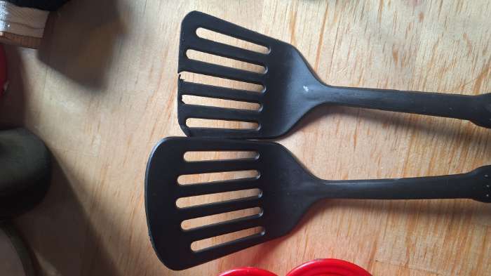 Фотография покупателя товара Лопатка с прорезями Доляна «Орихалк», 31 см - Фото 1