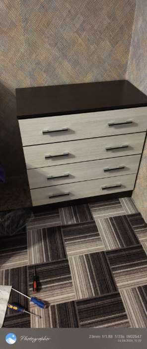 Фотография покупателя товара Комод для хранения «Эра. К800», 4 ящика, 800×440×830 мм, цвет венге/лоредо - Фото 2