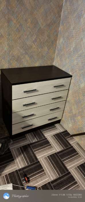 Фотография покупателя товара Комод для хранения «Эра. К800», 4 ящика, 800×440×830 мм, цвет венге/лоредо - Фото 3