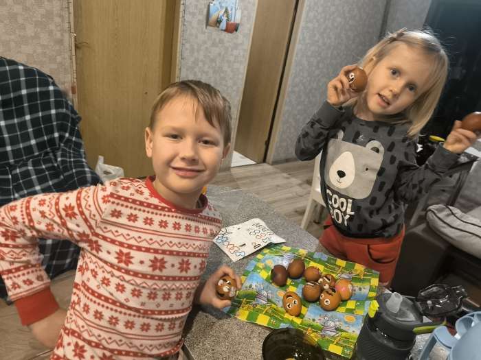 Фотография покупателя товара Наклейки для декорирования яиц на пасху «Милые животные» - Фото 1