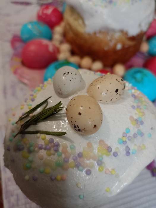 Фотография покупателя товара Пасхальный декор для кулича и яиц «Зайка», краска, тату, ободок, топперы, перчатки - Фото 4