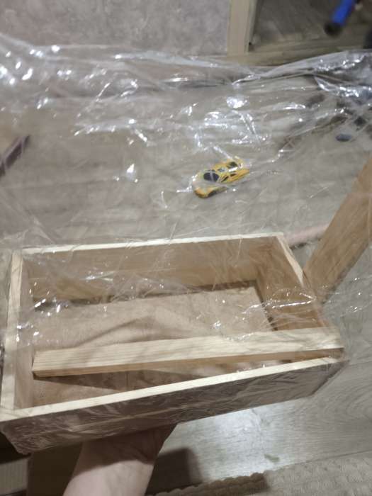 Фотография покупателя товара Подарочный ящик, 27×14×24.5 см, деревянный, с ручкой - Фото 2