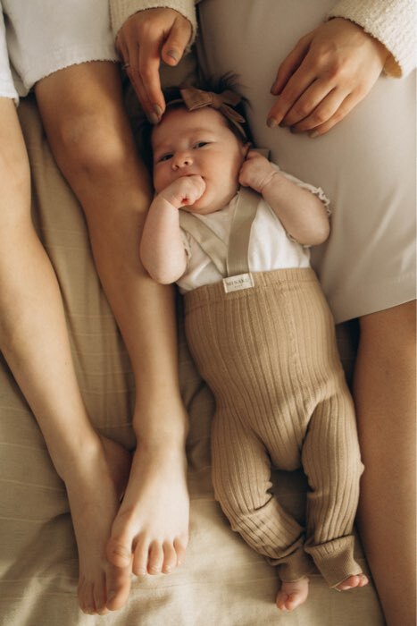 Фотография покупателя товара Лосины детские с лямками MINAKU, рост 74-80 см, розовые - Фото 2