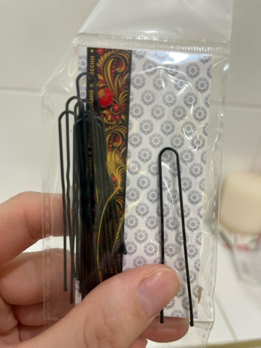 Фотография покупателя товара Шпилька для волос "Народная" 6,3 см, чёрная (набор 10шт) - Фото 1