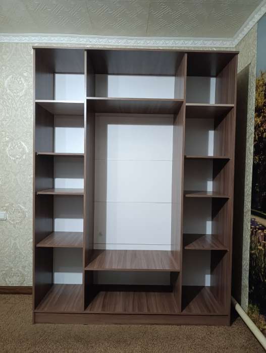 Фотография покупателя товара Шкаф прямой четырёхстворчатый «Квадро», 2 ящика, 1600×487×2200 мм, цвет графит - Фото 2