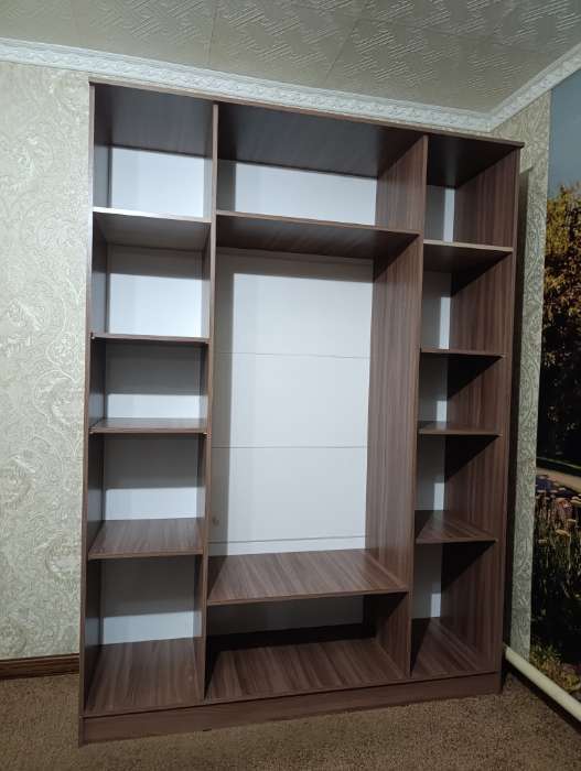 Фотография покупателя товара Шкаф прямой четырёхстворчатый «Квадро», 2 ящика, 1600×487×2200 мм, цвет графит - Фото 1