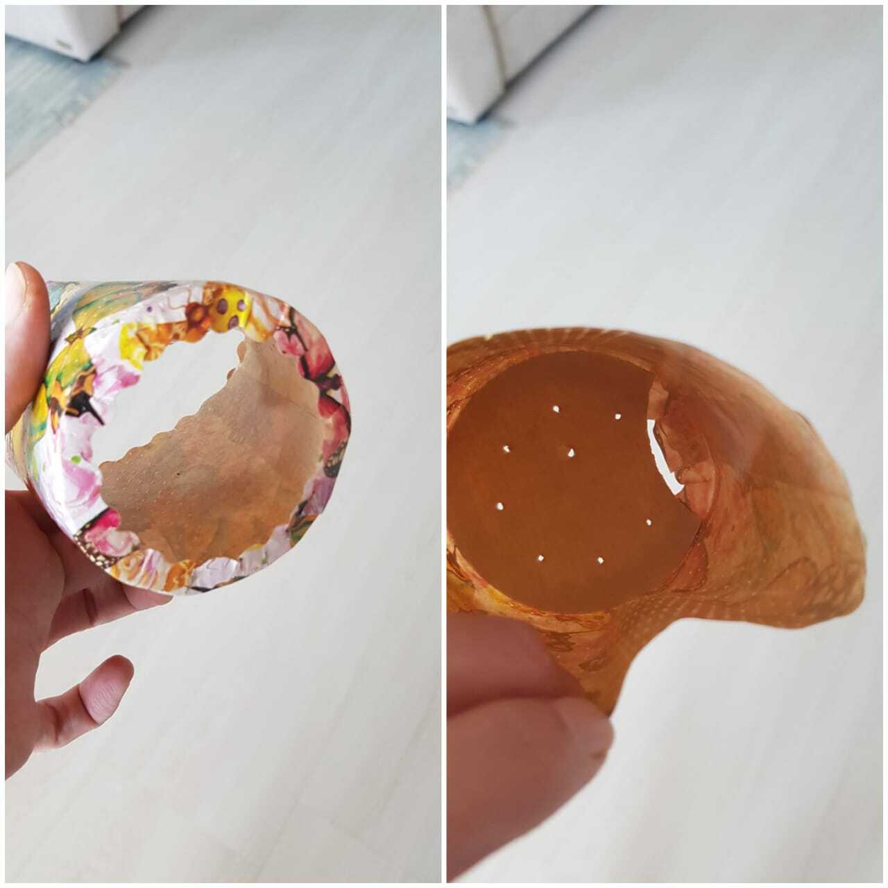 Фотография покупателя товара Форма бумажная для кулича "Бабочки цветные" 70 x 85 мм - Фото 5