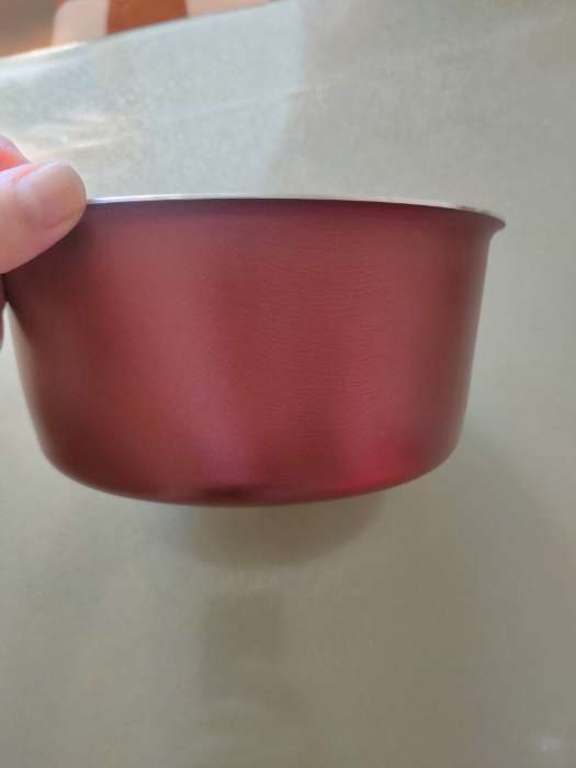 Фотография покупателя товара УЦЕНКА Форма для куличей, d=14 см, антипригарное покрытие, без крышки, бордовая - Фото 2