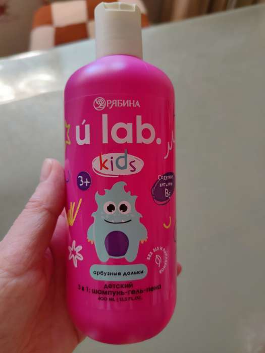 Фотография покупателя товара Детский шампунь-гель-пена 3в1 «Монстрики», 400 мл, аромат шипучая кола, ULAB - Фото 3