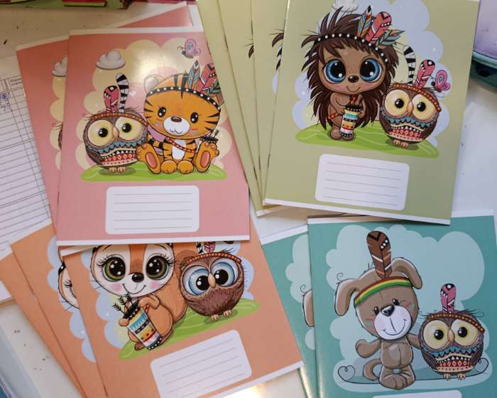 Фотография покупателя товара Тетрадь 12 листов в частую косую линию Calligrata «Животное племя», обложка мелованный картон, ВД-лак, блок офсет, белизна 95%, МИКС - Фото 1