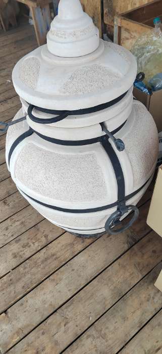 Фотография покупателя товара Тандыр «Сармат Большой», h=103 см, d=59 см, 125 кг, 8 шампуров, кочерга, совок, керамика - Фото 1