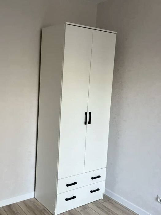 Фотография покупателя товара Шкаф прямой двухстворчатый «Дуэт», 2 ящика, с зеркалом, 800×480×2200 мм, цвет графит - Фото 4