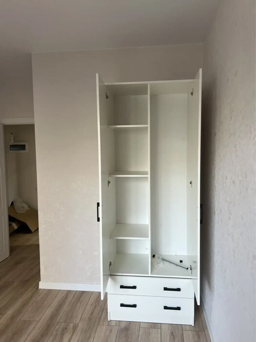 Фотография покупателя товара Шкаф прямой двухстворчатый «Дуэт», 2 ящика, с зеркалом, 800×480×2200 мм, цвет графит - Фото 3