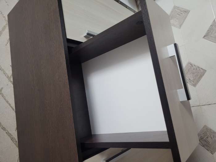 Фотография покупателя товара Комод для хранения «Эра. К1000-2Д», 4 ящика, 2 дверцы, 1000×430×830 мм, цвет венге/лоредо - Фото 4