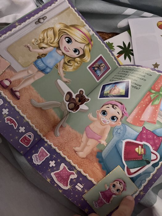 Фотография покупателя товара Наклейки «Наряди куколку. Сестрёнки», 12 стр. - Фото 5