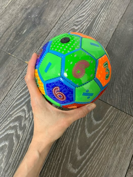 Фотография покупателя товара Мяч футбольный, PVC, машинная сшивка, 32 панели, р. 2, цвета МИКС - Фото 1