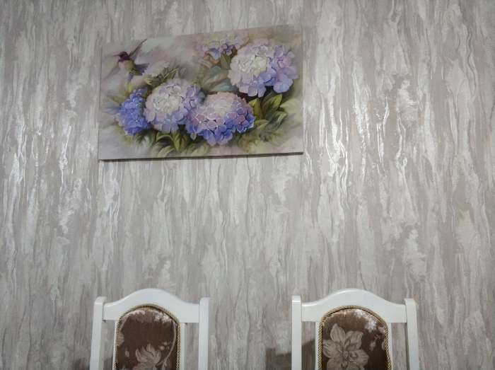 Фотография покупателя товара Картина на холсте "Цветы гортензии" 60*100 см - Фото 1