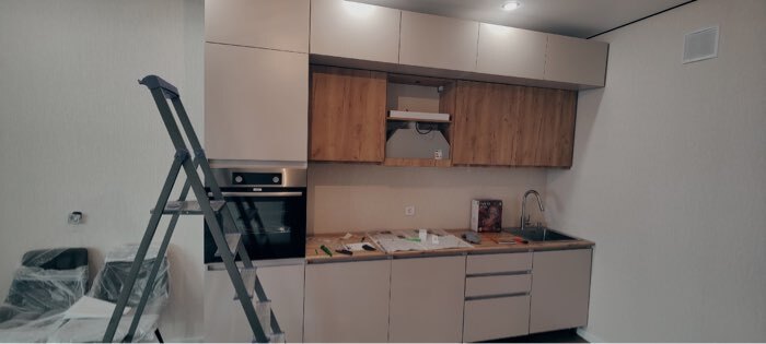 Фотография покупателя товара Кухонный гарнитур в потолок «Виктория», 3000 мм, кашемир/дуб крафт - Фото 182