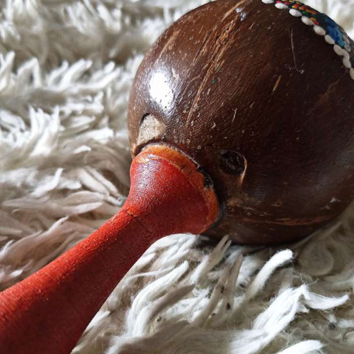 Фотография покупателя товара Сувенирный музыкальный инструмент «Маракас», 22×9×9 см, МИКС - Фото 3