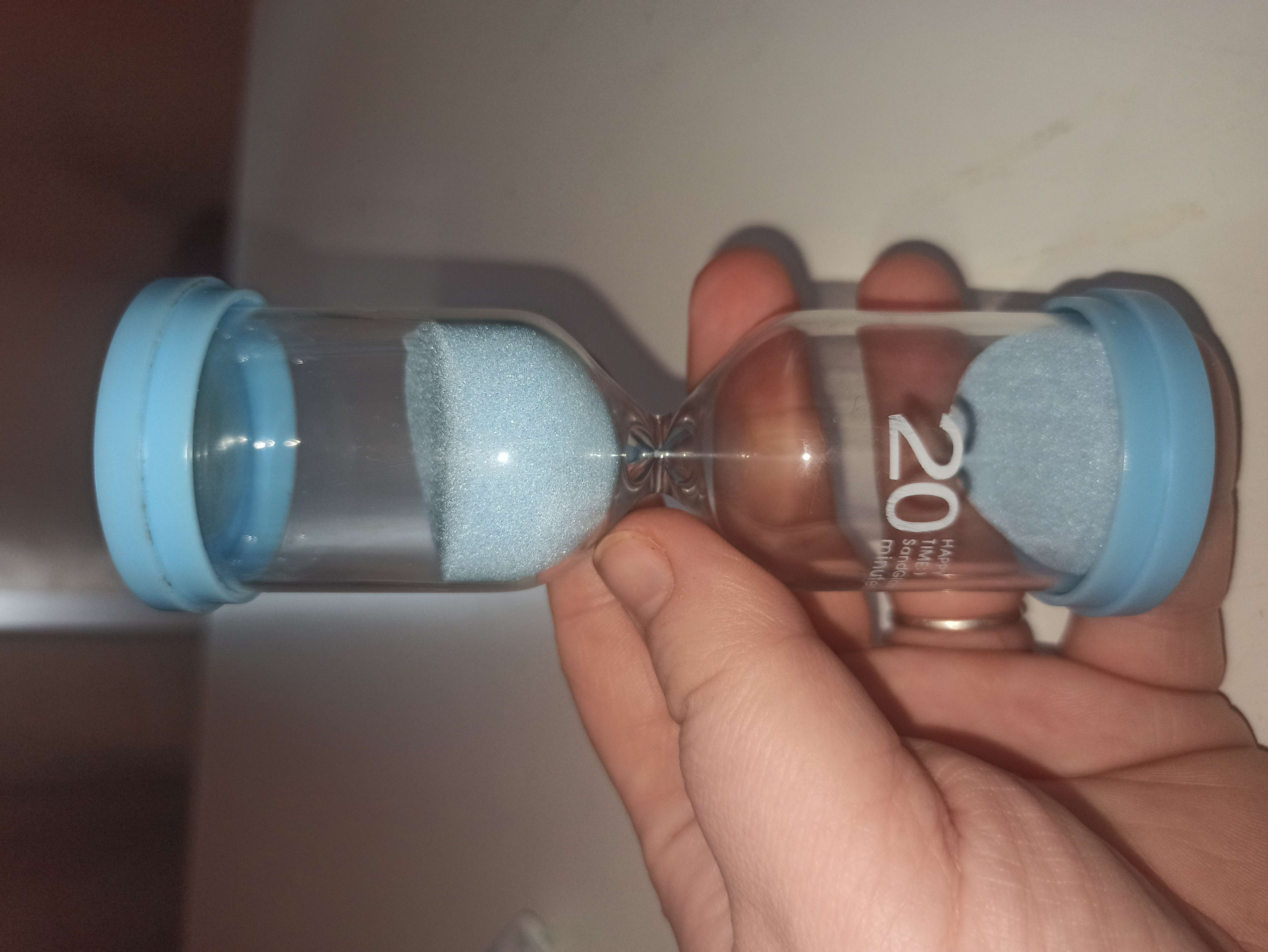 Фотография покупателя товара Часы песочные Happy time, на 20 минут, 4.4×12.6 см, голубые - Фото 1