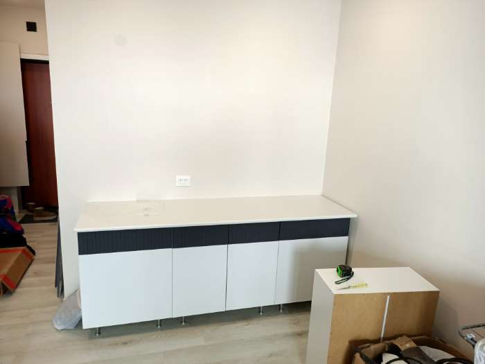 Фотография покупателя товара Кухонный гарнитур прямой «Престиж», с столешницей, 2000 мм, цвет белый глянец/графит софт МДФ - Фото 48