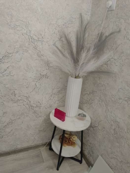 Фотография покупателя товара Сухоцветы искусственные «Пампасная трава», 70 см, 3 шт., серый - Фото 1