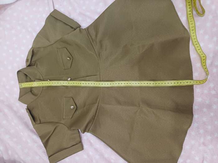 Фотография покупателя товара Карнавальный костюм военного: платье с коротким рукавом, пилотка, р-р 38, рост 146-152 см - Фото 6