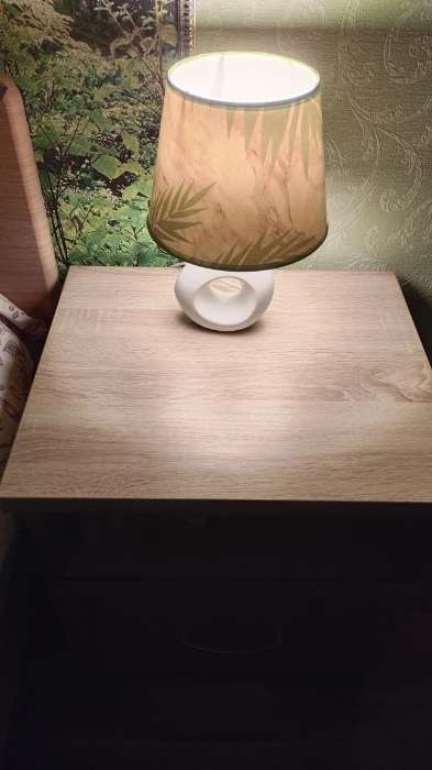 Фотография покупателя товара Настольная лампа с абажуром RISALUX «Сигалия», Е14, 15 Вт белый, 15×15×28 см - Фото 2