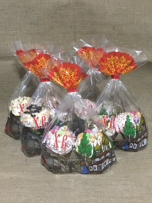 Фотография покупателя товара Упаковка под кулич, донная складка, 17×28.4 см, 25 мкм - Фото 3