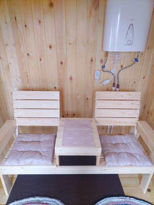 Фотография покупателя товара Скамейка со столиком, хвоя, 140×90×60 см - Фото 4