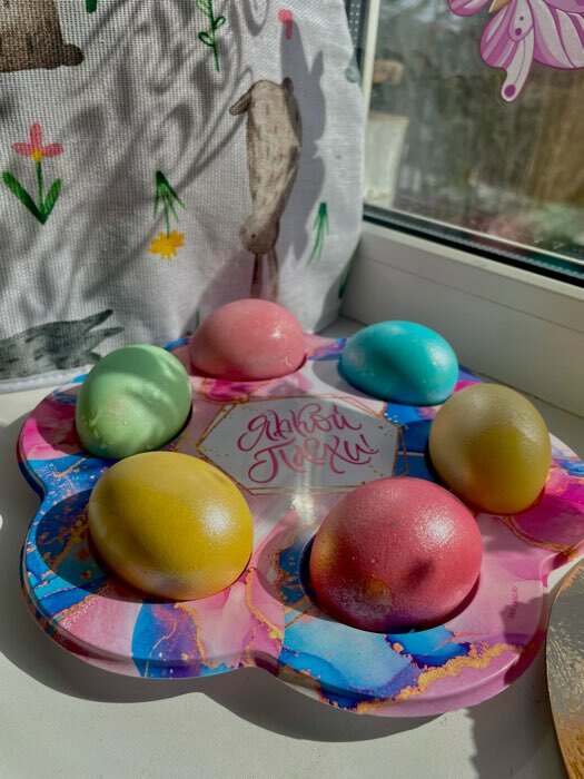 Фотография покупателя товара Пасхальная подставка на 6 яиц «Мрамор», 21,5 х 19.9 см. - Фото 6