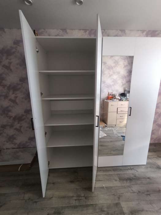 Фотография покупателя товара Шкаф четырехстворчатый «Горизонт», с зеркалами, 1800×570×2072 мм, цвет белый/белый - Фото 51