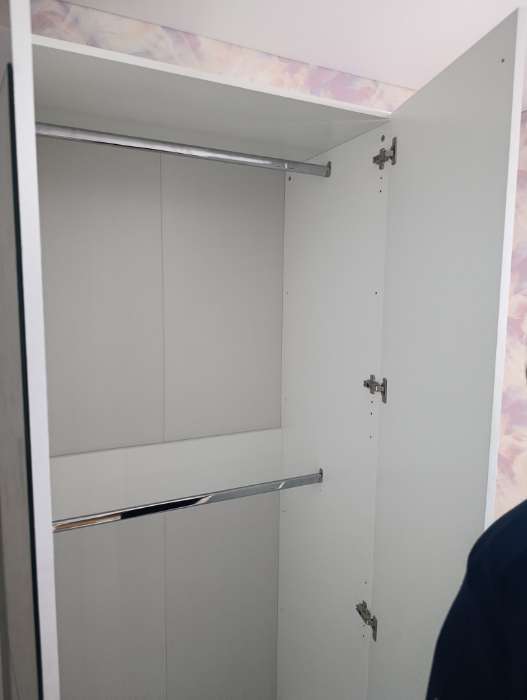 Фотография покупателя товара Шкаф четырехстворчатый «Горизонт», с зеркалами, 1800×570×2072 мм, цвет белый/белый - Фото 54