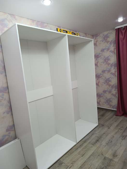 Фотография покупателя товара Шкаф четырехстворчатый «Горизонт», с зеркалами, 1800×570×2072 мм, цвет белый/белый - Фото 55